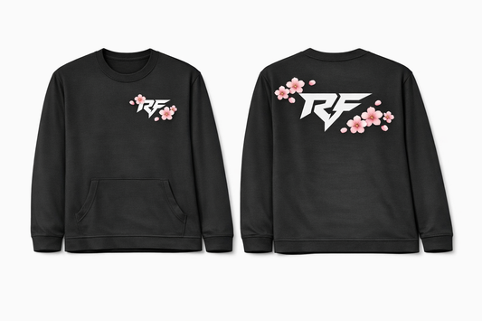 Black “Cherry Blossom” Long Sleeve-Shirt