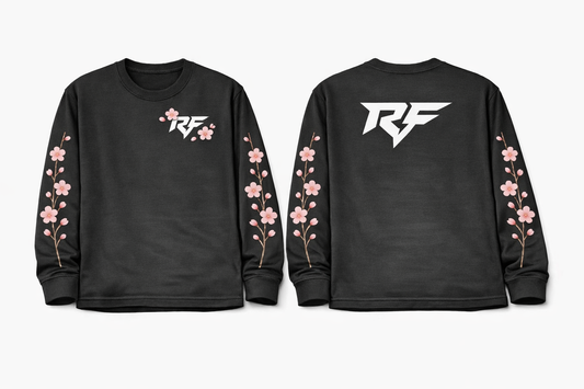 Black “Cherry Blossom” Long Sleeve-Shirt